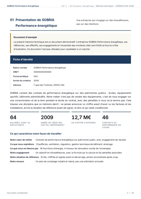 L'exemple énergie, en entier